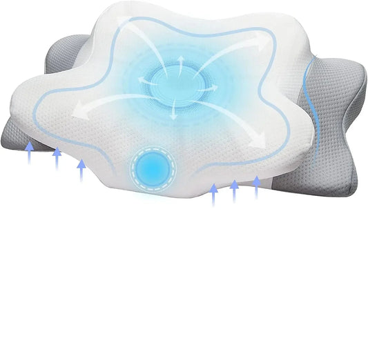 Ergonomic Memory Foam Pillow Orthopedic Neck & Shoulder Support White-0
